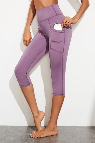 Waistband Active Leggings with Pockets